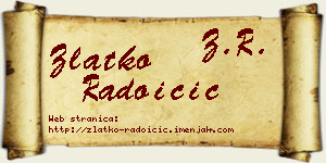 Zlatko Radoičić vizit kartica